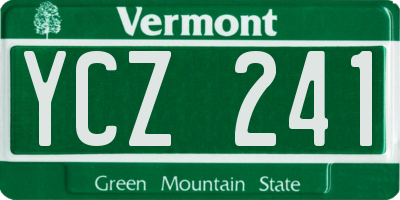 VT license plate YCZ241