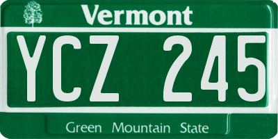 VT license plate YCZ245