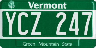VT license plate YCZ247