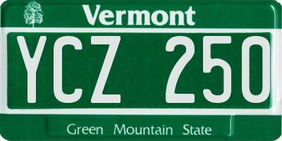 VT license plate YCZ250