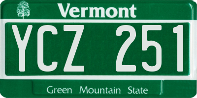 VT license plate YCZ251