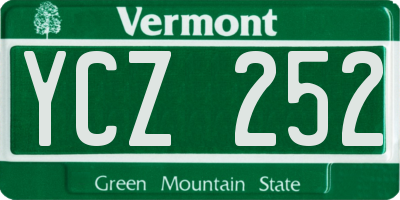 VT license plate YCZ252