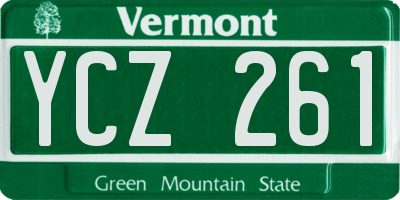 VT license plate YCZ261