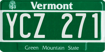 VT license plate YCZ271