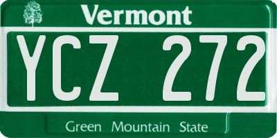 VT license plate YCZ272