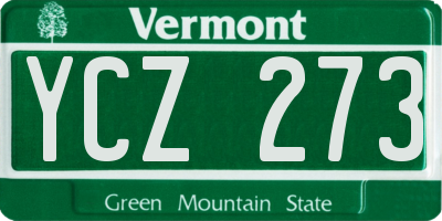 VT license plate YCZ273