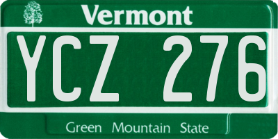 VT license plate YCZ276