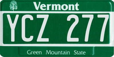 VT license plate YCZ277
