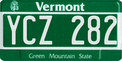 VT license plate YCZ282
