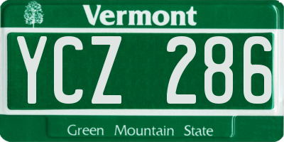 VT license plate YCZ286