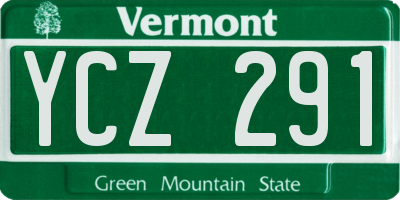VT license plate YCZ291