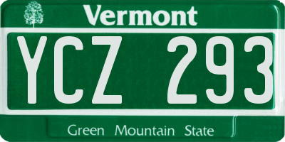 VT license plate YCZ293