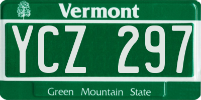 VT license plate YCZ297