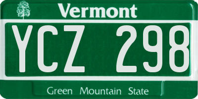 VT license plate YCZ298