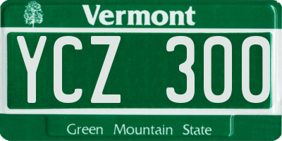 VT license plate YCZ300