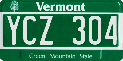 VT license plate YCZ304