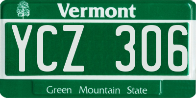 VT license plate YCZ306