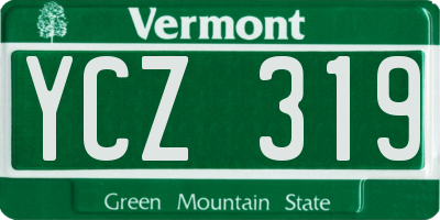 VT license plate YCZ319
