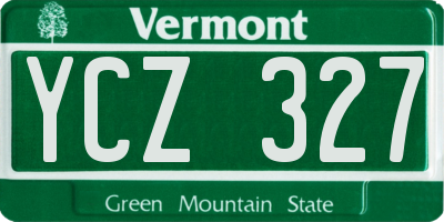 VT license plate YCZ327