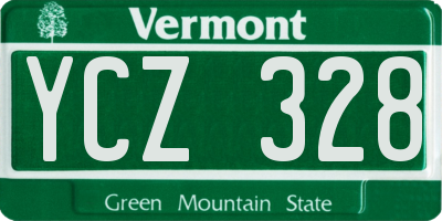 VT license plate YCZ328