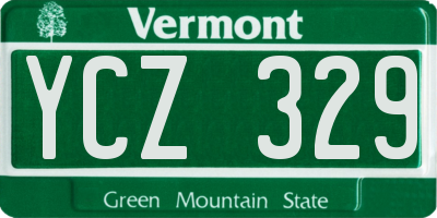 VT license plate YCZ329