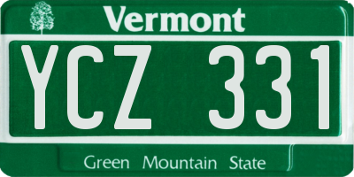 VT license plate YCZ331