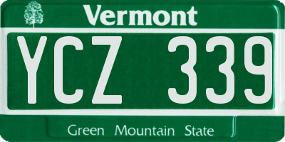 VT license plate YCZ339