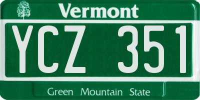 VT license plate YCZ351