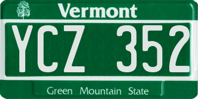 VT license plate YCZ352