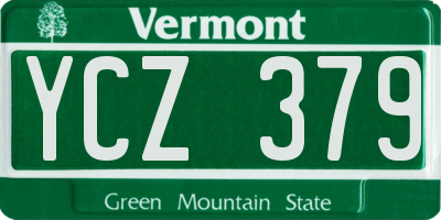 VT license plate YCZ379