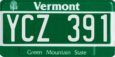 VT license plate YCZ391
