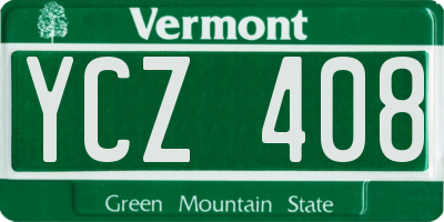 VT license plate YCZ408