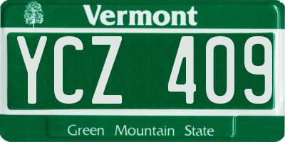 VT license plate YCZ409