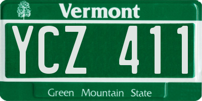 VT license plate YCZ411