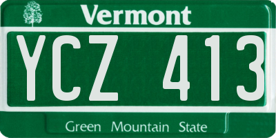 VT license plate YCZ413