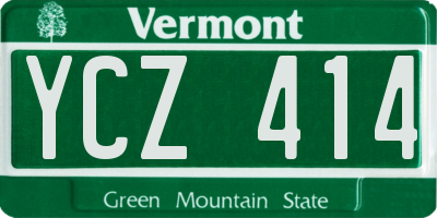 VT license plate YCZ414