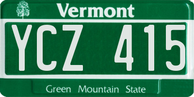 VT license plate YCZ415