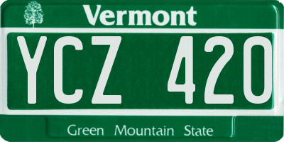 VT license plate YCZ420