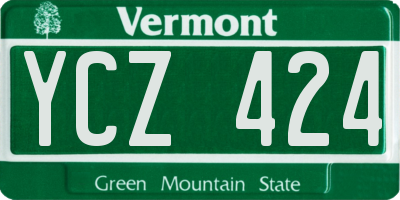 VT license plate YCZ424