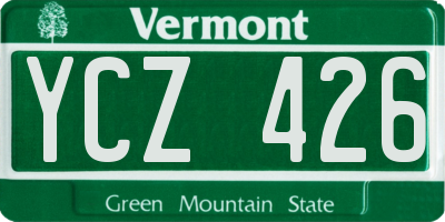VT license plate YCZ426