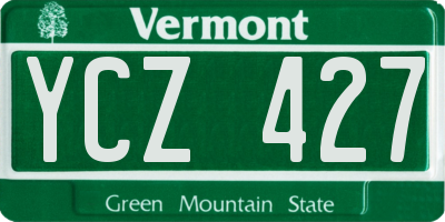 VT license plate YCZ427