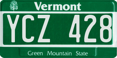 VT license plate YCZ428