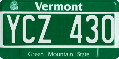 VT license plate YCZ430