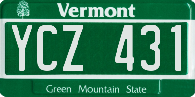 VT license plate YCZ431
