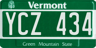 VT license plate YCZ434