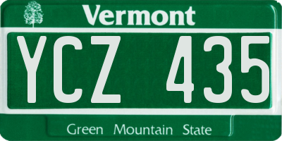 VT license plate YCZ435