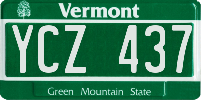 VT license plate YCZ437