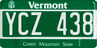 VT license plate YCZ438