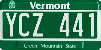 VT license plate YCZ441