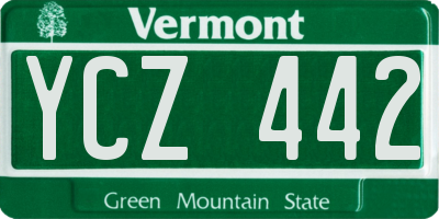VT license plate YCZ442